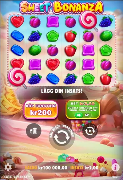 Sweet Bonanza slot at Voom Casino